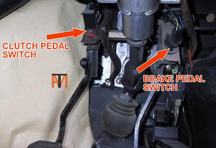 Brake and clutch pedal switches